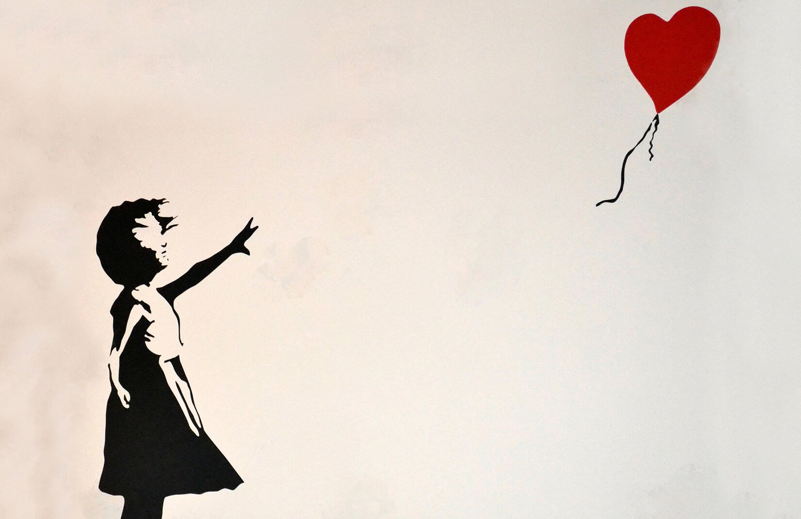 banksy balloon girl graffiti plain