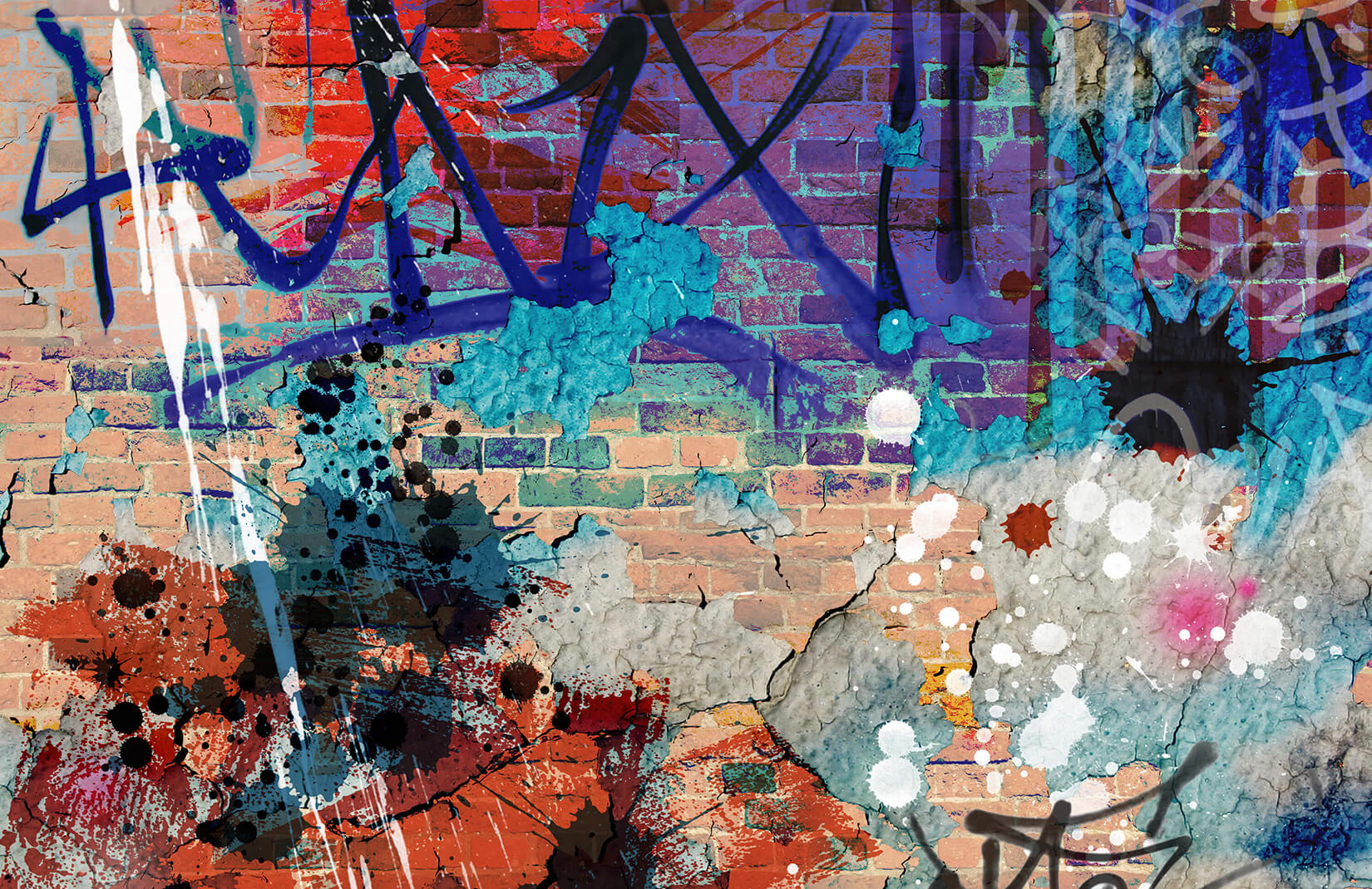 Grunge Graffiti Wallpaper Wall Mural  MuralsWallpaper.co.uk