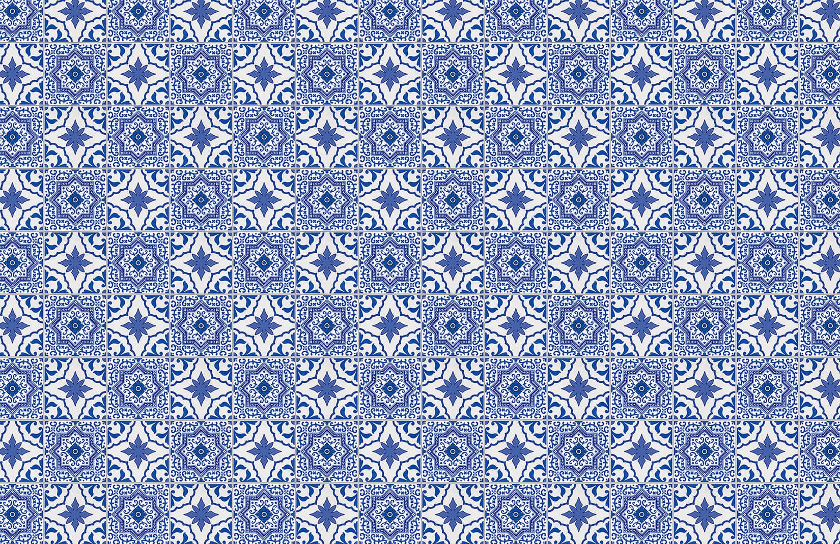 Blue and White Portuguese Tiled Wallpaper | Murals Wallpaper