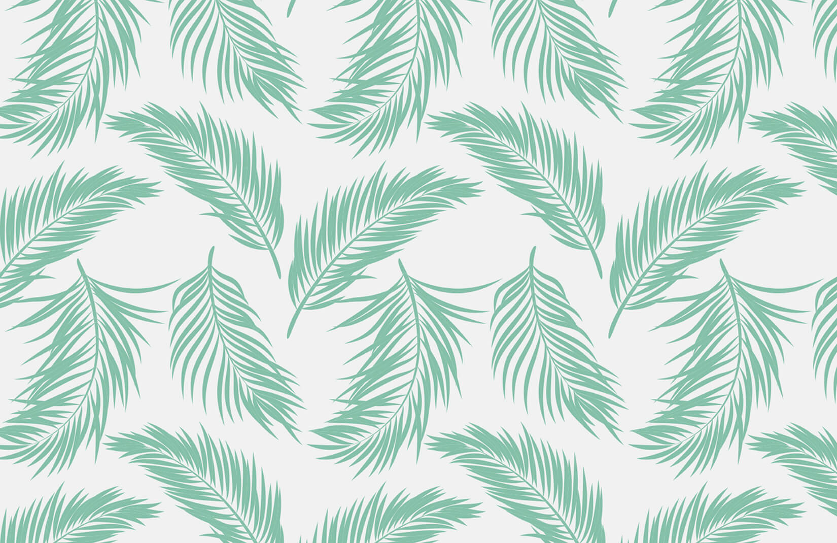 Fern Leaf Wallpaper | Tropical Green Fern Motifs | MuralsWallpaper